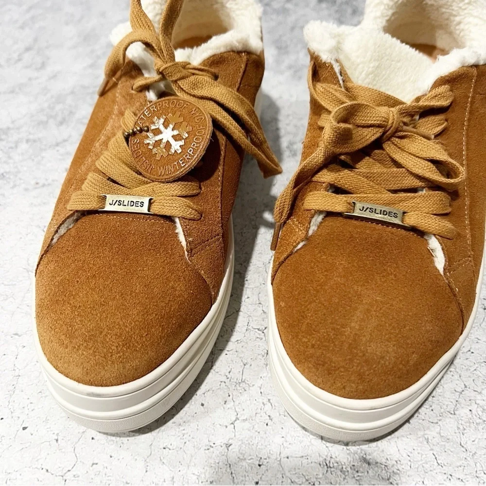 J/SLIDES Ninka Womens Suede Platform Skate Shoes Waterproof Size 7